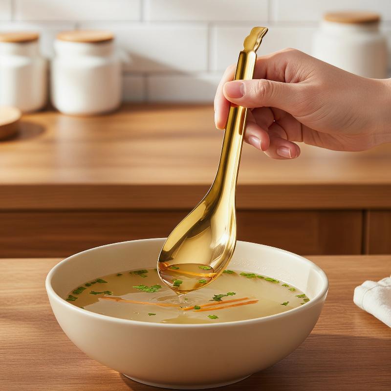 Kitchen Gadgets For Chefs - Nowa łyżka kuchenna ze stali nierdzewnej,