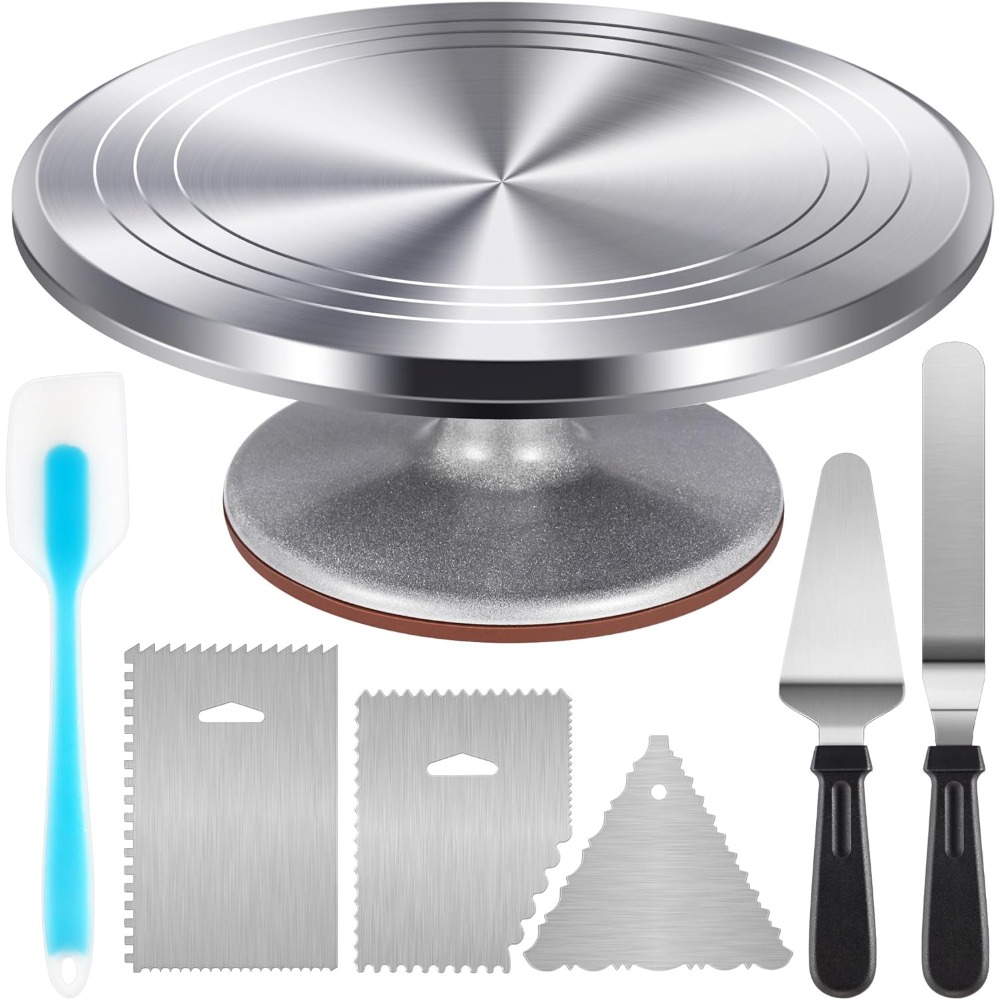 Cake Decorating Turntable - Aluminiowy zestaw obrotowej tacy do ciast