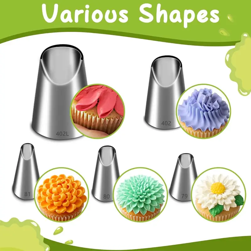 Kitchen Handy Gadgets - Zestaw 5 dysz ze stali nierdzewnej