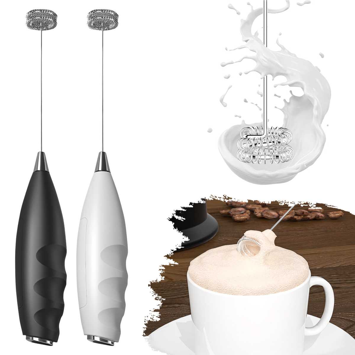 Kitchen Gadgets Blender - Elektryczny spieniacz do mleka, trzepaczka elektryczna,