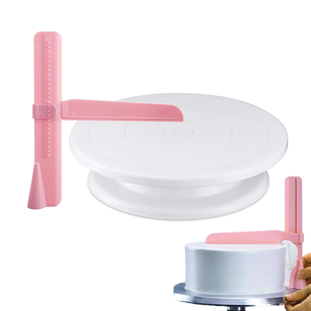 Cake Decorating Turntable - Plastikowy gramofon do ciasta zestaw narzędzi