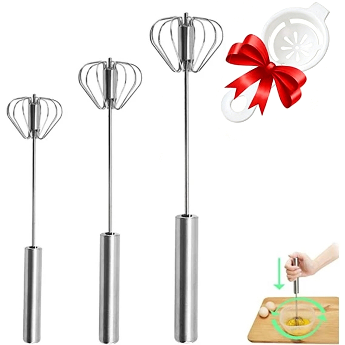 Kitchen Gadgets Blender - 1/3 szt. Trwały, półautomatyczny trzepak do