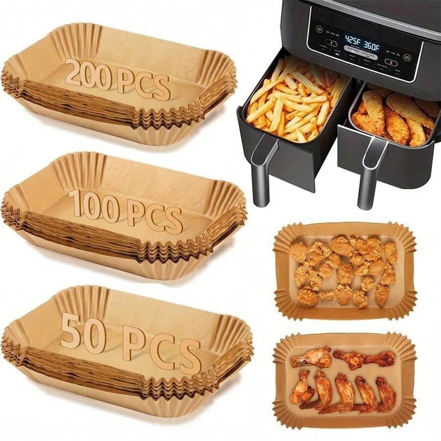 Kitchen Gadgets Air Fryer - Papierowe wkładki do frytkownicy beztłuszczowej, jednorazowe,