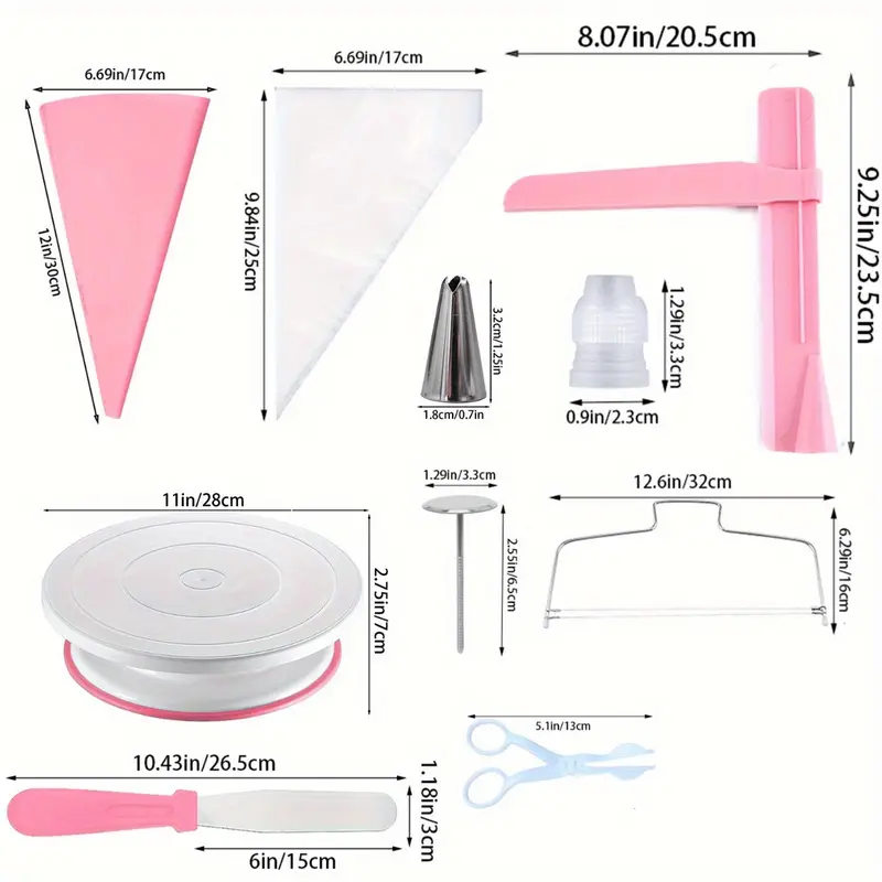 200 SZTUK Zestaw profesjonalny – Cake Decorating Turntable recenzja i cena