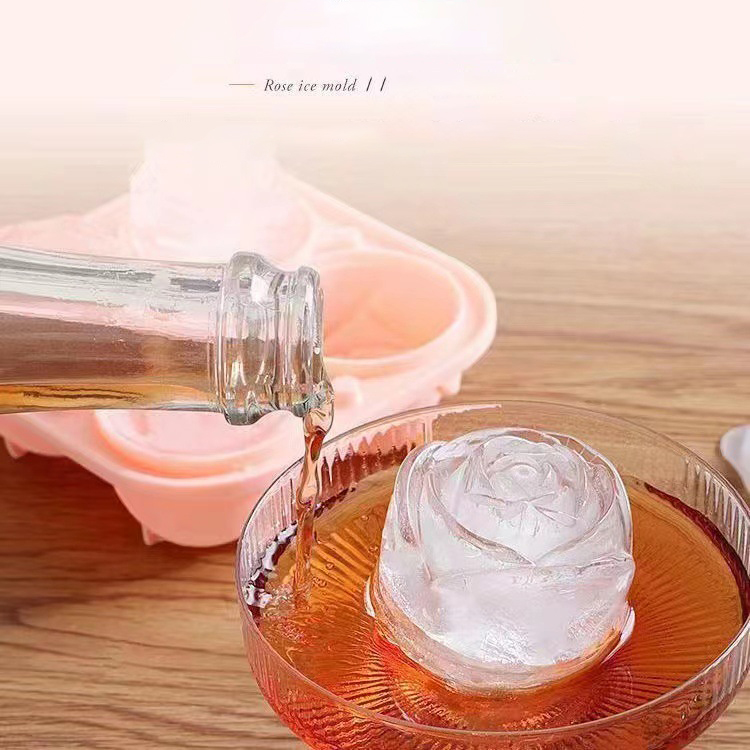 Formy do lodu 3D Rose 4 otwory – Kitchen Handy Gadgets recenzja i cena