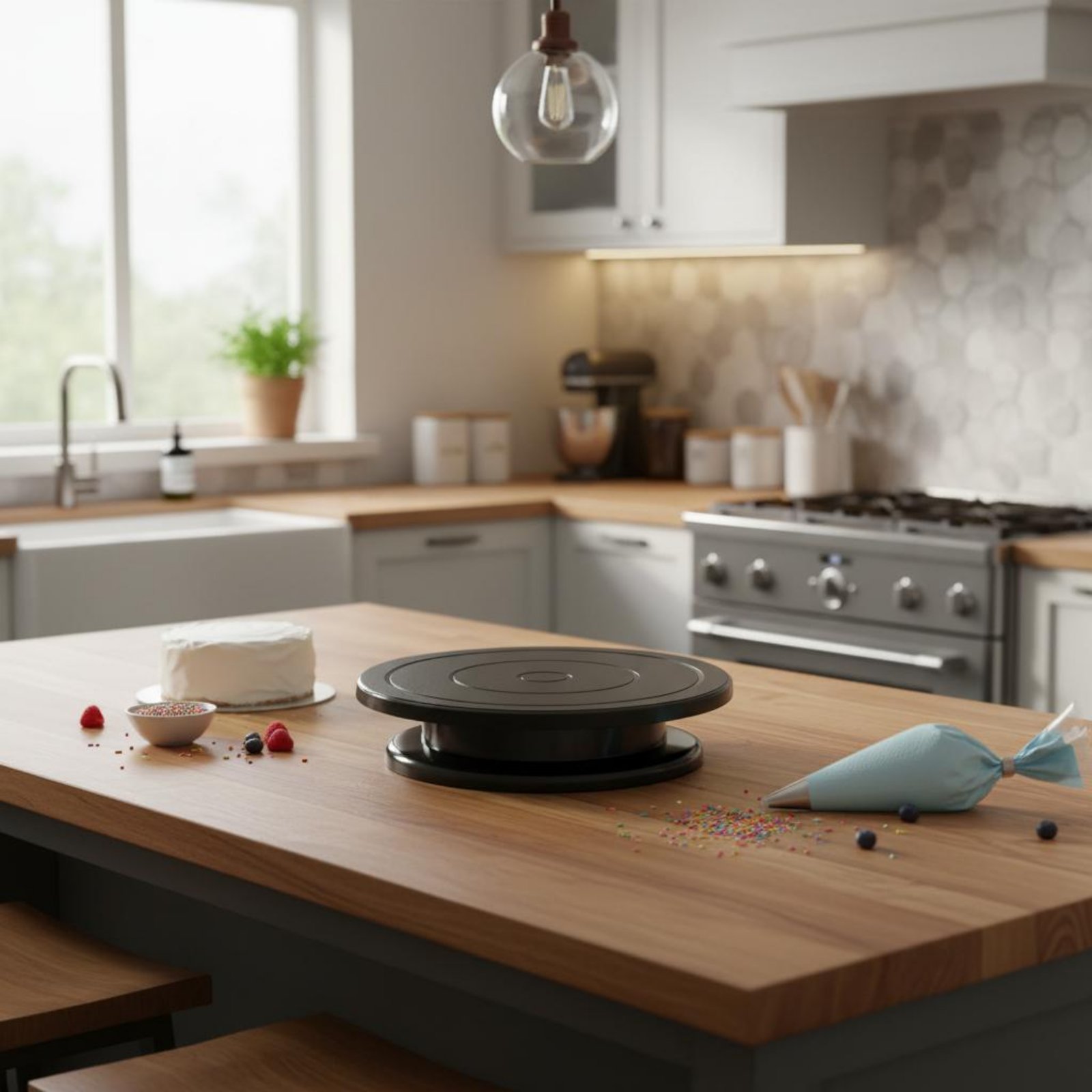 Zestaw obrotowy do ciast Fluid – Cake Decorating Turntable recenzja i cena
